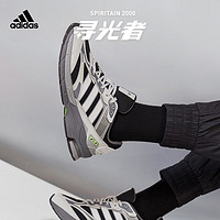 adidas「寻光者」阿迪达斯轻运动SPIRITAIN 2000男女复古跑步鞋 黑色/浅灰色/深灰色/白色 38.5(235mm)