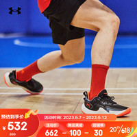 安德玛（UNDERARMOUR）春夏Spawn 5男女情侣运动篮球鞋3026285 黑色001 37.5