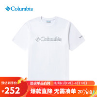 哥伦比亚 户外春夏男女情侣款吸湿透气运动短袖T恤AE9942 XL