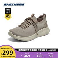 斯凯奇Skechers春季女子网布一脚蹬149994 灰褐色/粉红色/TPPK 36.5
