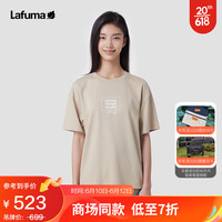 LAFUMA乐飞叶短袖T恤 户外休闲时尚纯棉圆领百搭上衣女士 LFTS3BS49 沙砾色I3 170/88A(40)