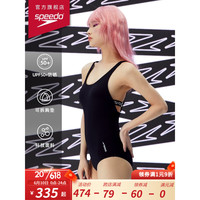 SPEEDO 速比涛 女士泳衣 焦点系列修身显瘦性感U型露背连体