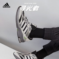 adidas 阿迪达斯 「寻光者」阿迪达斯轻运动SPIRITAIN 2000男女复古跑步鞋 黑色/浅灰色/深灰色/白色 39(240mm)