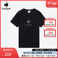 乐卡克法国公鸡男2023夏季新款圆领短袖T恤CB-0115232 黑色/BLK L