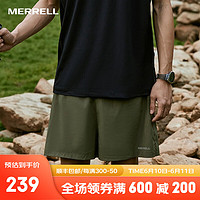 迈乐（Merrell）户外运动休闲短裤男款速干春夏款舒适宽松23春夏新款短裤 MC2239010-3浅军绿 2XL