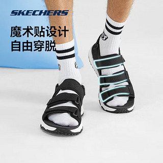 SKECHERS 斯凯奇 丨Skechers夏季休闲户外软底凉鞋男款耐磨魔术贴涉水沙滩鞋237586