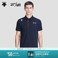 DESCENTE迪桑特 RUNNING系列 男子短袖POLO衫 D3231RPS47 NV-藏青色 2XL(185/104A)