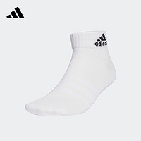 adidas 阿迪达斯 官方男女运动短筒袜子HT3470 白/黑色 L