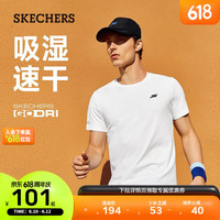 Skechers斯凯奇舒适透气夏日运动T恤P223M094 亮白色/0019 L