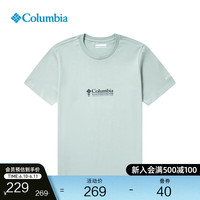 Columbia哥伦比亚户外23春夏新品男子简约圆领运动短袖T恤AE1363 350男女同款 S(170/92A)