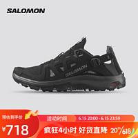 萨洛蒙（Salomon）男款 户外运动休闲舒适日常透气轻便溯溪凉鞋 TECHAMPHIBIAN 5 黑色 471151 UK7 (40 2/3)