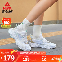 匹克辰光休闲鞋男鞋女鞋23夏季新款复古老爹鞋百搭轻弹网面透气运动鞋 大白/浅绿(女款) 43