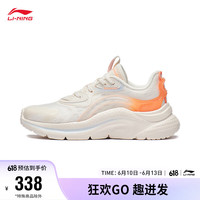 LI-NING 李宁 休闲运动鞋 乳白色/蜜瓜橙-4 39