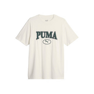 PUMA 彪马 官方 新款男子休闲纯棉圆领短袖T恤 SQUAD TEE 679596 白色-65