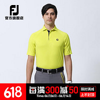 Footjoy高尔夫服装FJ男士舒适透气防紫外线抗菌春夏golf短袖Polo衫t恤 80482-硫磺 XL
