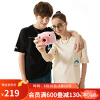 Kappa 卡帕 X MATSUII插画师联名短袖新款男女运动T恤夏休闲半袖 羊脂白-0111 M