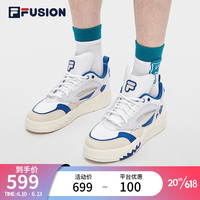 斐乐（FILA）FUSION斐乐潮牌蝙蝠鞋篮球鞋男鞋2023夏低帮休闲板鞋运动鞋 斐乐白/灰鲸蓝-WB 39