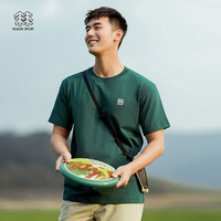 /可隆 KOLON SPORT印花T恤 男女同款户外运动徒步露营轻薄短袖 LKRT3MTK52-GR 绿 165/S
