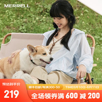 迈乐(Merrell)户外防晒衣女防晒服UPF40+夏冰丝感披肩款护脸连帽防紫外线 MC1239002-3浅兰色 M