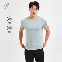 KOLON SPORT/可隆抗菌T恤 男子户外休闲动动弹力舒适圆领短袖 LHRT3MT669-MO 青苔绿 185/2XL