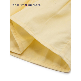 TOMMY HILFIGER23新款春夏童装女纯棉休闲简约小绣标衬衫连衣裙KG0KG07295 米黄色ZHO 10/140cm