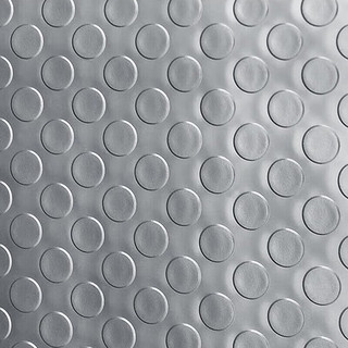 冰禹 PVC塑料防滑垫 橡塑胶地垫 灰色铜钱纹1*1mBj159