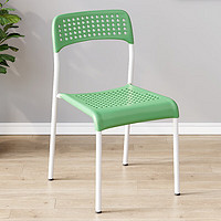 迈亚家具塑料椅子办公椅简约餐椅凳子靠背椅懒人电脑椅培训凳 绿色 洞洞椅加厚
