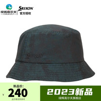 SRIXON史力胜 高尔夫球帽男士渔夫帽时尚款 夏季遮阳球帽 23年新款帽子  GAH-22052I 绿色