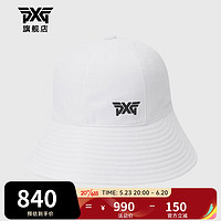 PXG高尔夫女士球帽休闲时尚宽檐帽速干透气可调节golf运动遮阳帽新款 PHPPW960801 白色