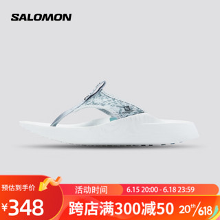 萨洛蒙（Salomon） 男女款 户外运动休闲拖鞋缓震恢复人字拖鞋 INDEX BREAK 珍珠灰蓝 415513 6.5