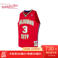 MITCHELL & NESS复古球衣 SW球迷版 NBA雷霆队06赛季保罗篮球服 MN男运动背心 红色 XL