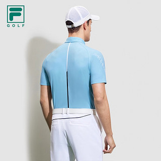 斐乐FILA GOLF x McLAREN迈凯伦联名系列男子短袖POLO衫高尔夫上衣 石青蓝-BU 180/100A/XL