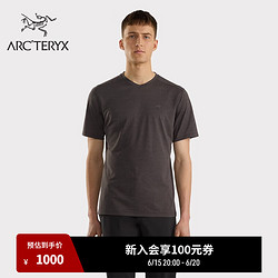 ARC'TERYX 始祖鸟 ARC’TERYX始祖鸟 KADEM CREW  轻量透气 男子 速干短袖T恤 Black Heather/黑灰色 S