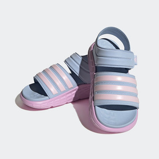 adidas阿迪达斯官方轻运动DURAMO SANDAL SL女小童减震回弹凉鞋 蓝色/粉色 34(210mm)