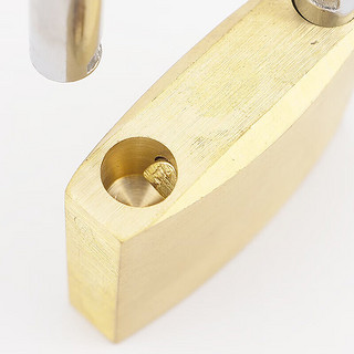 海斯迪克 铜锁黄铜挂锁 柜子锁通开锁 电力表箱锁 38mm短梁单开 gny-129