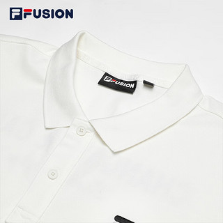 斐乐（FILA）FUSION潮牌男子短袖POLO衫2023年夏季翻领T恤休闲针织上衣 标准白-WT 170/92A/M