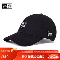 NEW ERA 纽亦华 2023新款920软顶MLB系列棒球帽子情侣复古运动NY鸭舌帽 13571686-黑色 OSFM