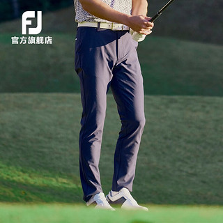 Footjoy高尔夫新款男士运动舒适吸湿防紫外线透气排汗弹力速干golf长裤 海军蓝80523 L