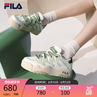 FILA 斐乐官方斑斓鞋ROSETTA女鞋板鞋2023夏轻便厚底鞋复古休闲鞋