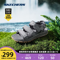SKECHERS 斯凯奇 丨Skechers夏季休闲户外软底凉鞋男款耐磨魔术贴涉水沙滩鞋237586