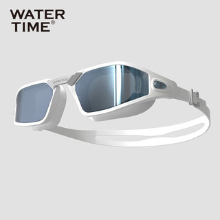 WATERTIME/水川 泳镜防水防雾高清大框男女游泳眼镜专业 冰岛极光 平光