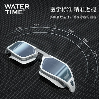 WATERTIME/水川 泳镜防水防雾高清大框男女游泳眼镜专业 冰岛极光 平光
