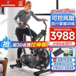 Schwinn 十字星(SCHWINN)健身车家用风阻动感单车健身器材AD6i