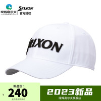 SRIXON史力胜 高尔夫球帽男士球帽 23年新款夏季遮阳帽棒球帽 golf球帽 GAH-22059I 白/黑