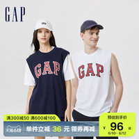 Gap 盖璞 男女装夏季2023新款LOGO纯棉运动背心672038无袖上衣