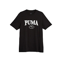 PUMA 彪马 官方 夏季新款男子休闲纯棉圆领短袖T恤 SQUAD TEE 679596 黑色-01 M(175/96A)