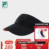 斐乐（FILA）FILA GOLF x McLAREN迈凯伦联名系列2023夏季新款简约女子空顶帽 深黑-BK XS