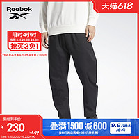 Reebok 锐步 官方2022春季男子PANT黑色经典运动健身休闲卫裤HB9686