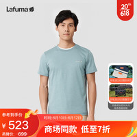 LAFUMA乐飞叶短袖T恤 户外男士夏季印花时尚休闲运动上衣 LMTS3BS29 长春花蓝B3 170/92A(46)