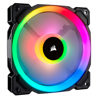 美商海盗船 CORSAIR 美商海盗船 LL120 机箱风扇 120mm RGB 黑色 单颗装